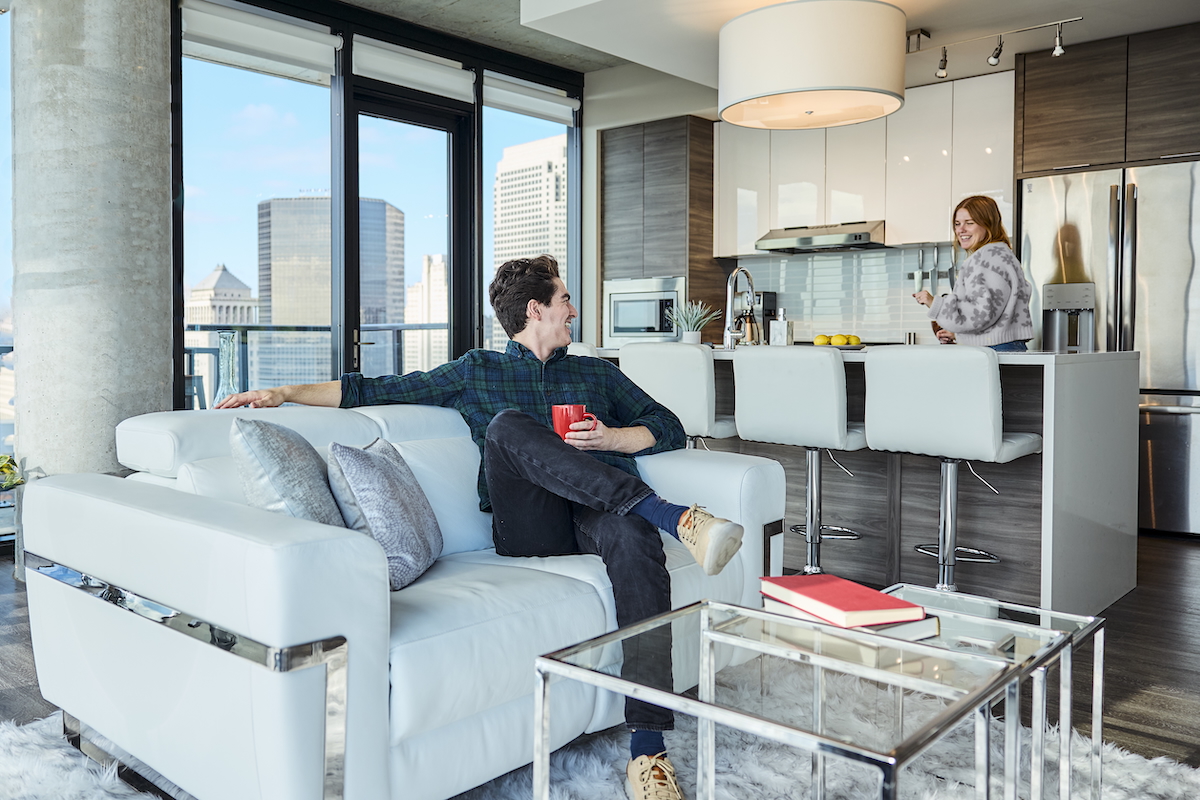 Couple living at One Cardinal Way.